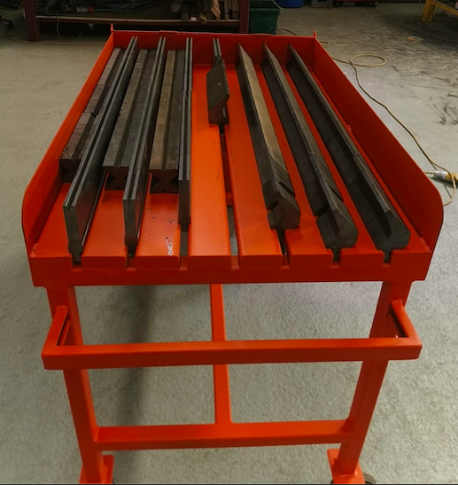 picture of fabricated orange table